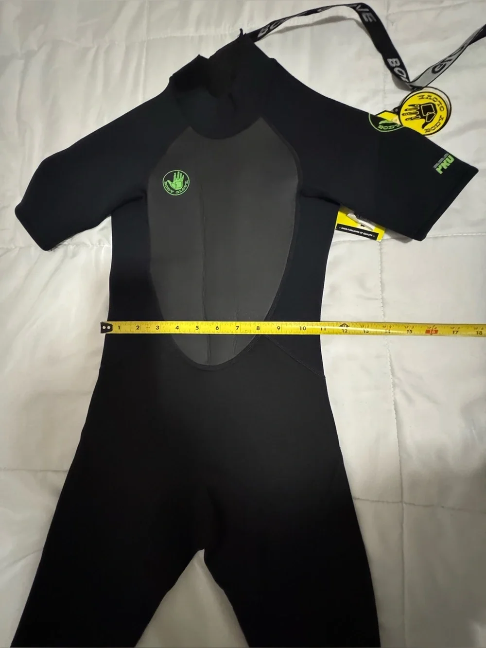 Body Glove Pro3 Kids Black Shorty Wetsuit with Green Logo